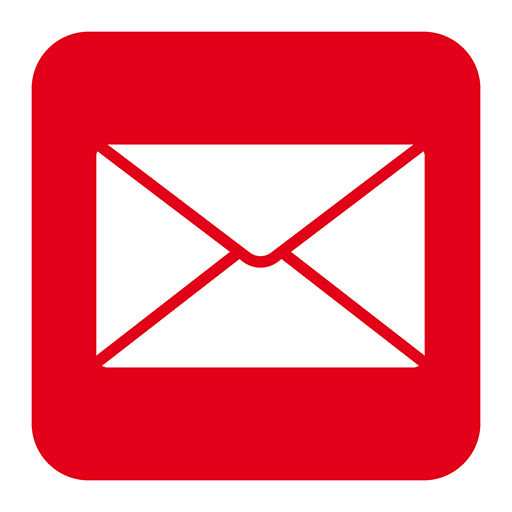 Icon Mail Button, rot-weiß