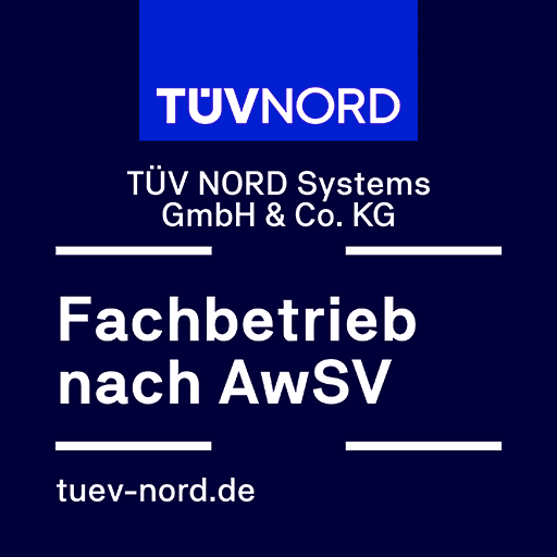 Auszeichnung TÜV Nord Fachbetrieb nach AwSv Spaleck Oberflächentechnik