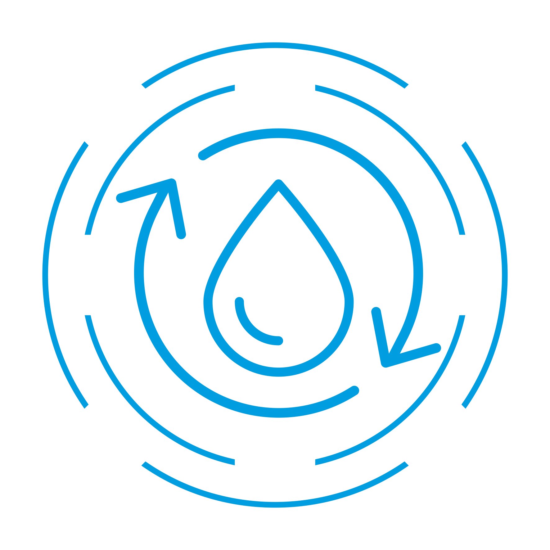 Icon Zentrifuge Spaleck Oberflächentechnik blau