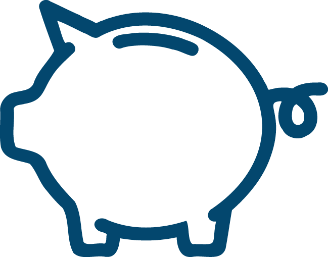 Betriebliche Altersvorsorge Icon Spaleck Oberflächentechnik Benefits blau