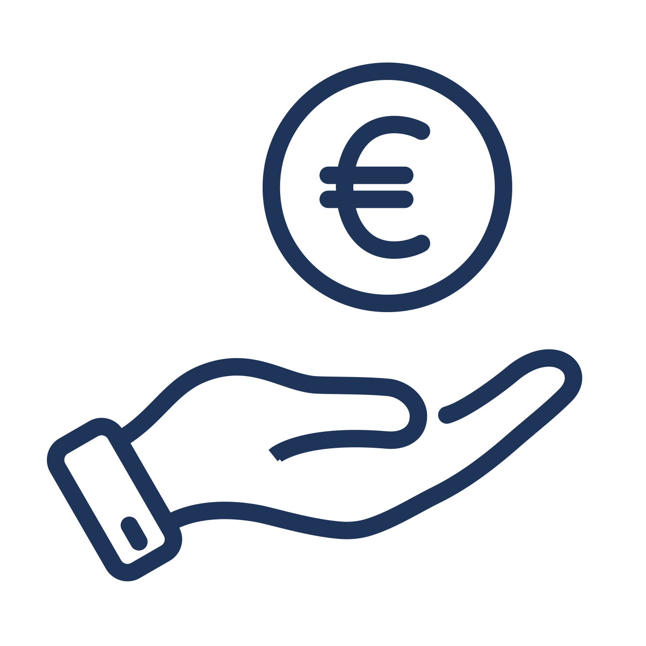 Arbeitgeberfinanzierte Betriebsrente Icon Spaleck Oberflächentechnik Benefits blau