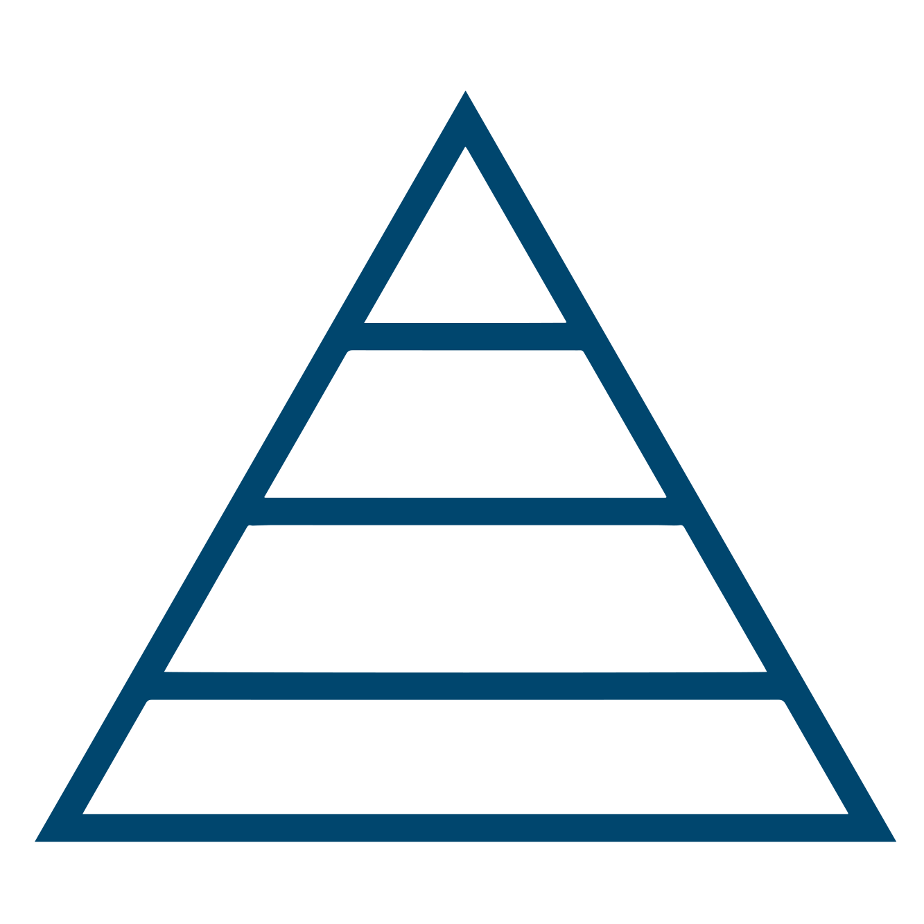 Flache Hiereachien Icon Spaleck Oberflächentechnik Benefits blau