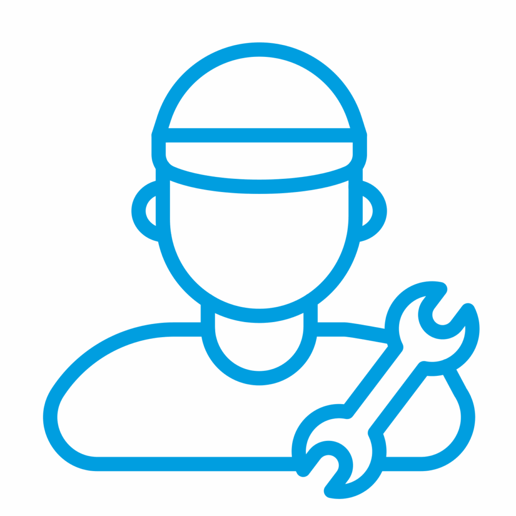 Icon After Sales Spaleck Surface Technology blue