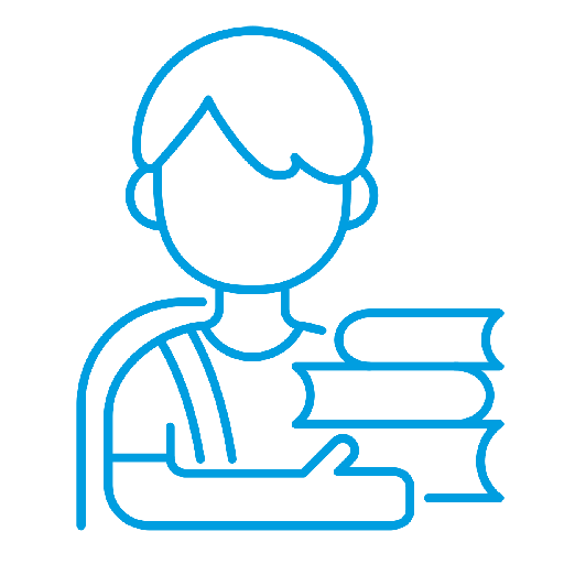 Icon Ausbildung Spaleck Oberflächentechnik blau