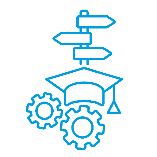 Icon Ausbildung Praxissemester Spaleck Oberflächentechnik blau