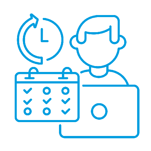 Icon Ausbildung Werkstudentenjob Spaleck Oberflächentechnik blau