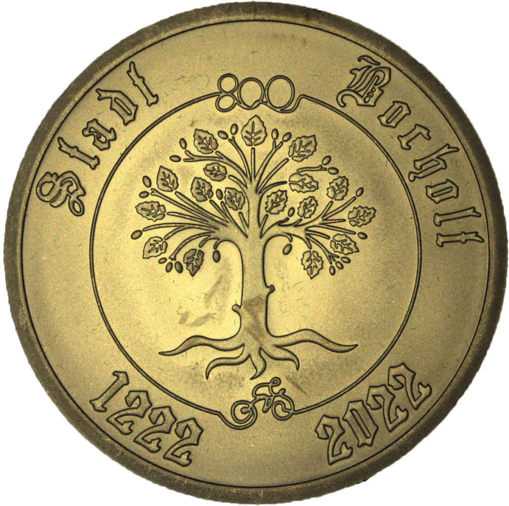Bocholt Taler 800 Jahre Jubiläum, Stadt Bocholt 1222 bis 2022