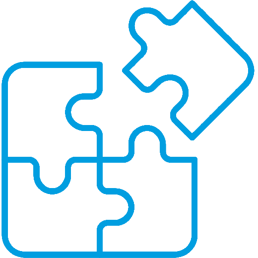 Icon Prozessautomatisierung Spaleck Oberflächentechnik blau