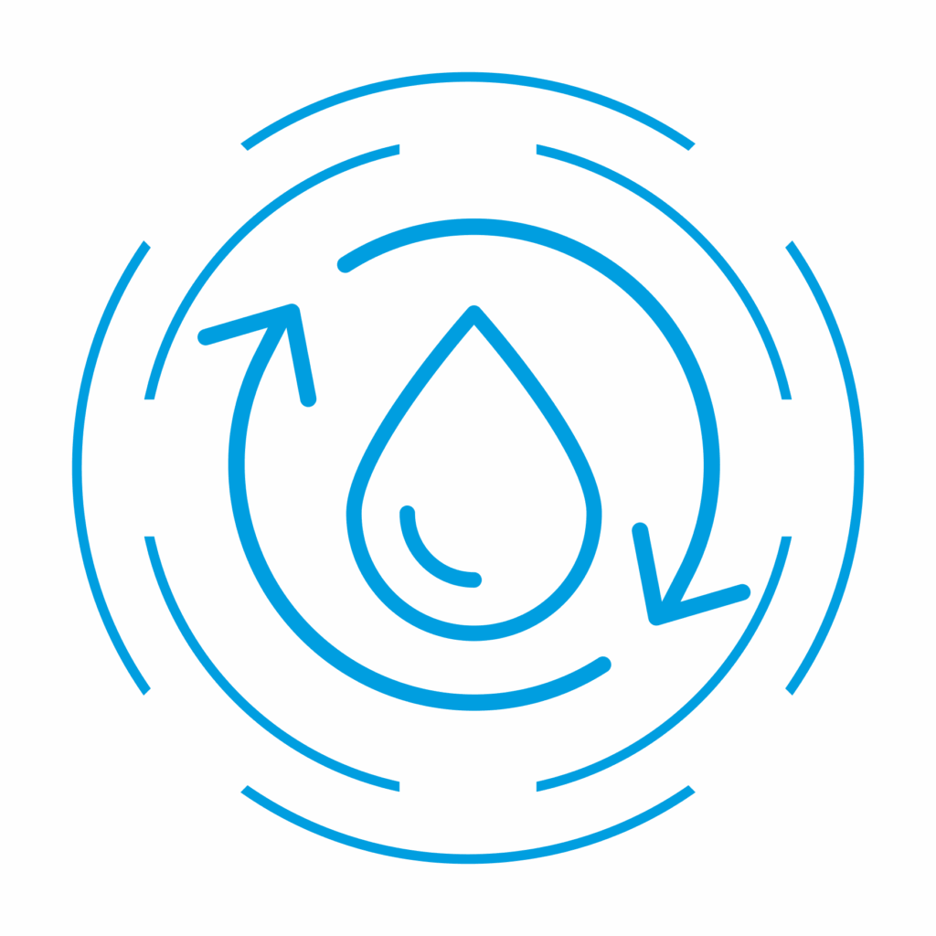 Icon Zentrifuge Spaleck Oberflächentechnik blau